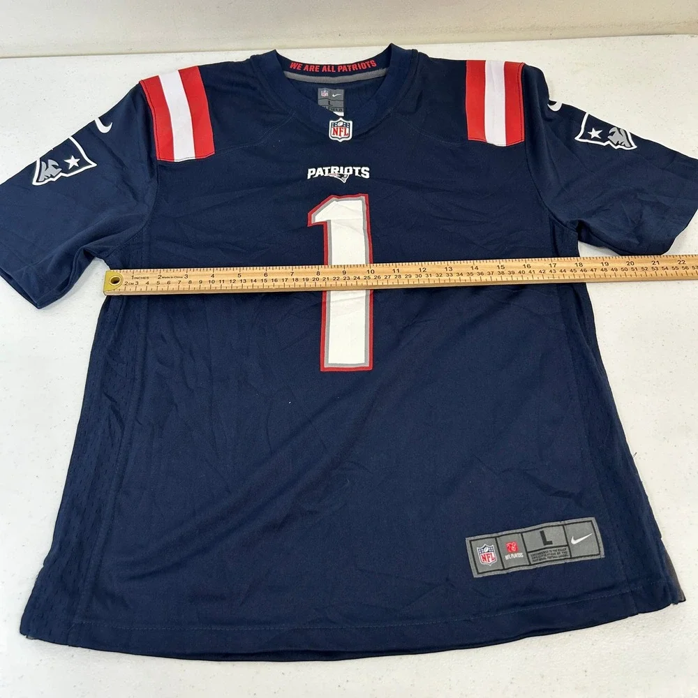Nike NFL New England Patriots Cam Newton 1 Youth Jersey Navy Blue Large 14/16